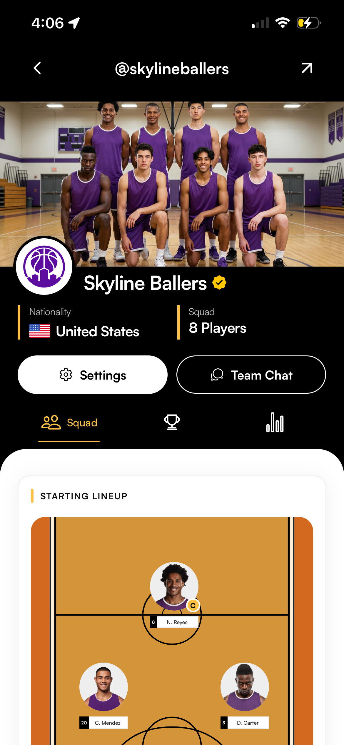 Team profile
